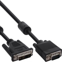 InLine® DVI-A Kabel, analog 12+5 Stecker auf 15pol HD Stecker VGA, 5m