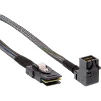 InLine® Mini-SAS HD Kabel, SFF-8643 gewinkelt zu SFF-8087, mit Sideband, 0,5m
