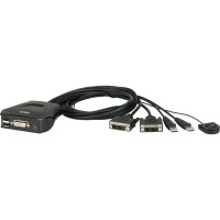 ATEN CS22D KVM-Switch 2-fach, DVI, USB, mit Kabelfernbedienung