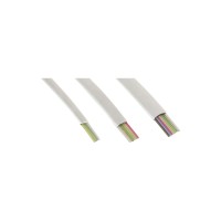 InLine® Modularkabel, 6adrig Flachband weiß, 100m Ring