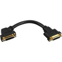 InLine® DVI-I Adapterkabel, 24+5 DVI Buchse auf Buchse, zum Einbau, vergoldete Kontakte, 0,2m