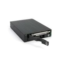 FANTEC MR-25DUAL, 2,5" SATA + SAS HDD/SSD Wechselrahmen, schwarz